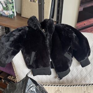 Urban Republic Kids Black Faux Fur Puffer Jacket